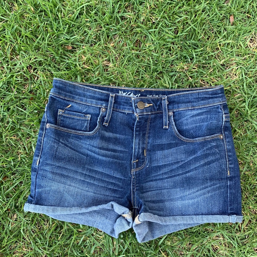 High Rise Denim Shorts